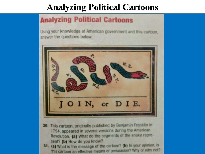 Analyzing Political Cartoons 