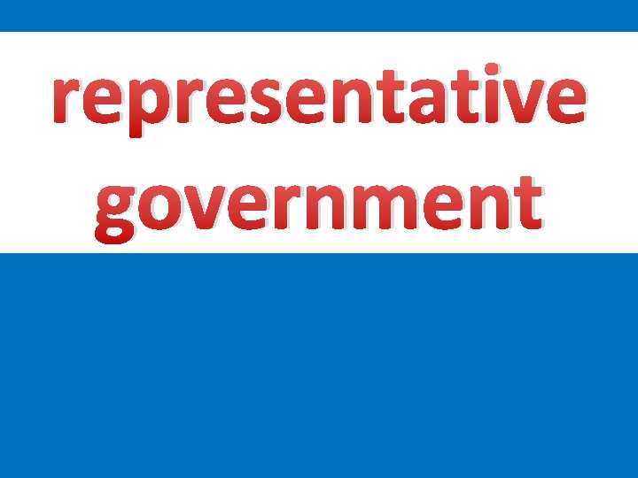 representative government 