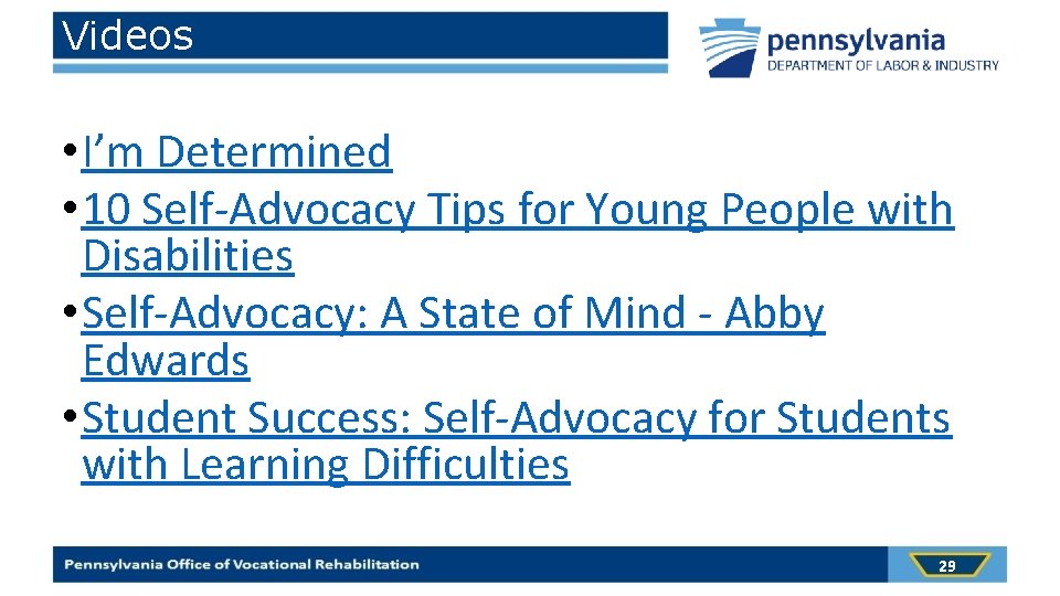 Videos • I’m Determined • 10 Self-Advocacy Tips for Young People with Disabilities •