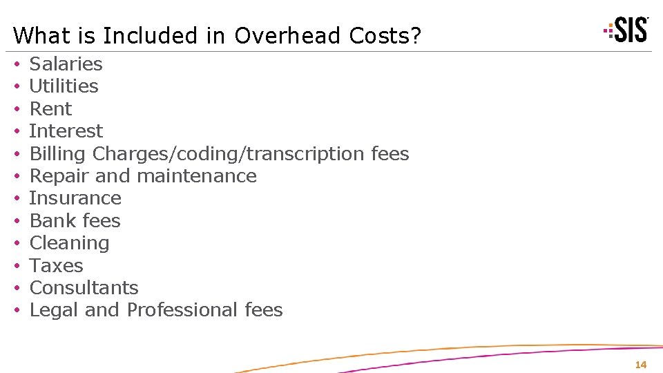 What is Included in Overhead Costs? • • • Salaries Utilities Rent Interest Billing