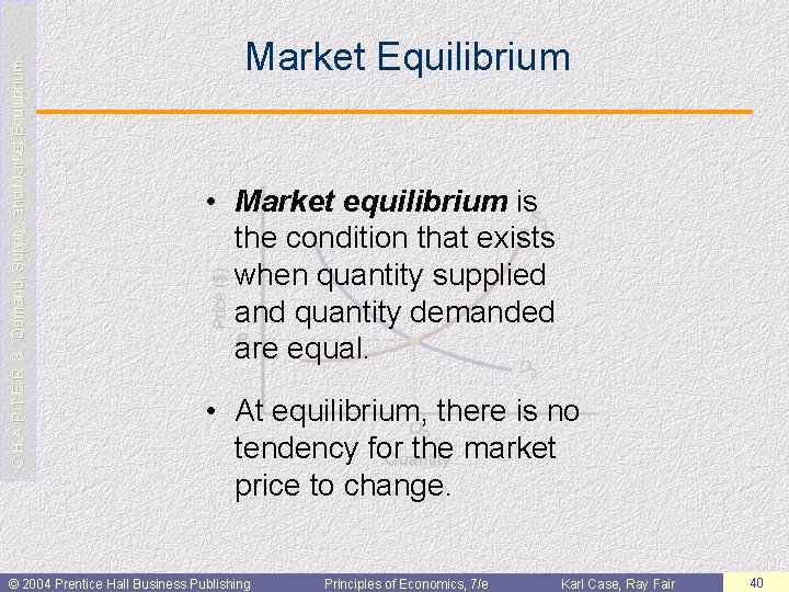 C H A P T E R 3: Demand, Supply, and Market Equilibrium •