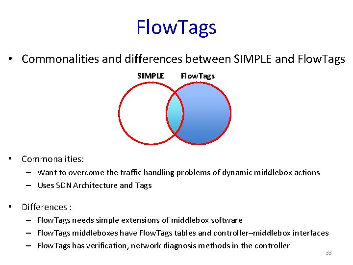 Flow. Tags • Commonalities and differences between SIMPLE and Flow. Tags SIMPLE Flow. Tags