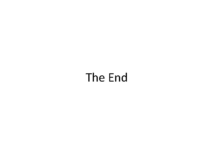 The End 