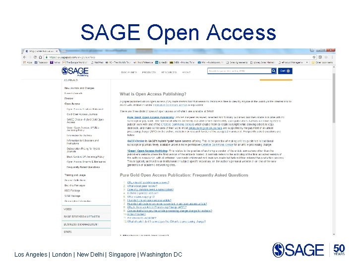 SAGE Open Access Los Angeles | London | New Delhi | Singapore | Washington