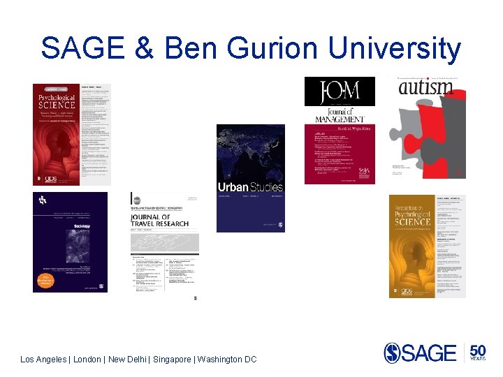 SAGE & Ben Gurion University Los Angeles | London | New Delhi | Singapore