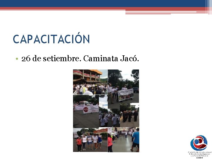 CAPACITACIÓN • 26 de setiembre. Caminata Jacó. 