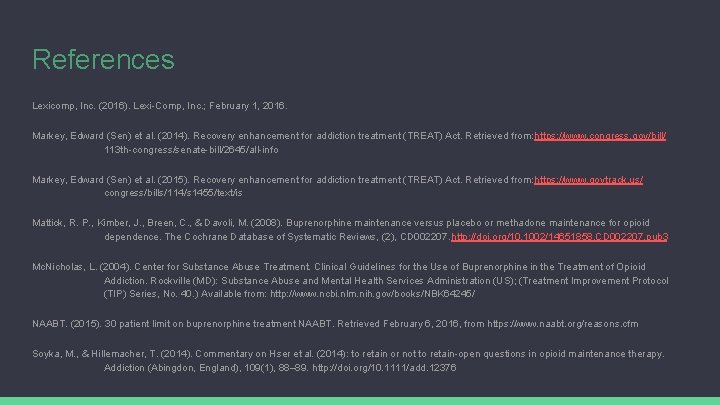 References Lexicomp, Inc. (2016). Lexi-Comp, Inc. ; February 1, 2016. Markey, Edward (Sen) et