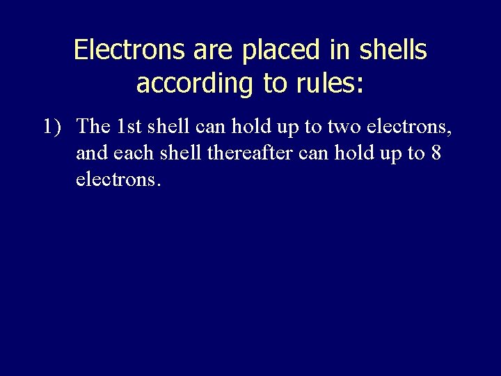 electron shells a Atomic number number of Electrons