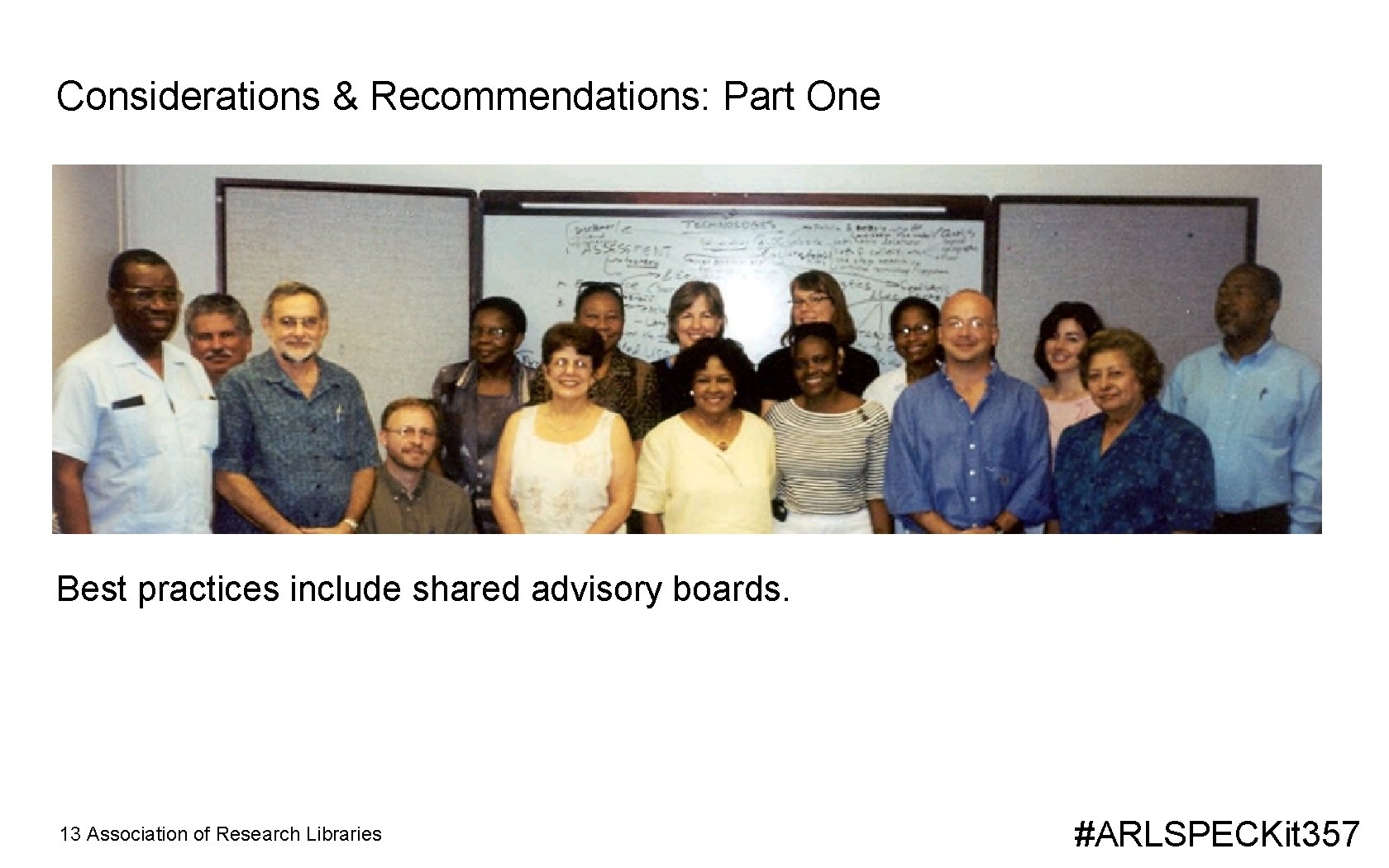 Considerations & Recommendations: Part One Best practices include shared advisory boards. 13 Association of