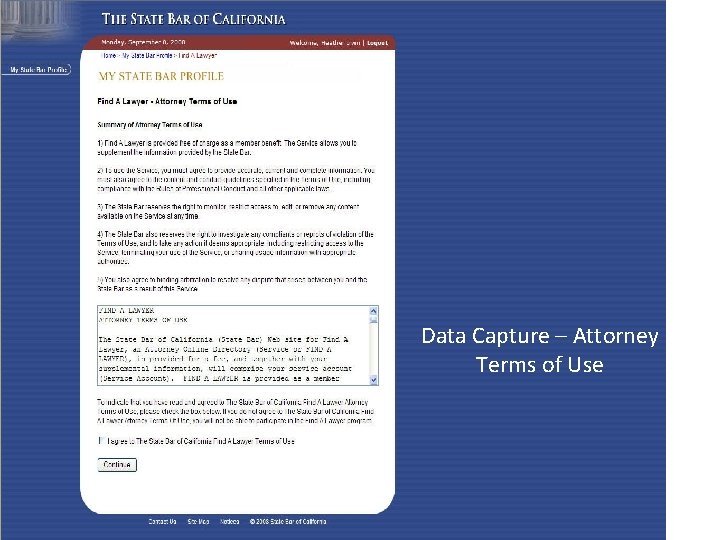 Data Capture – Attorney Terms of Use 