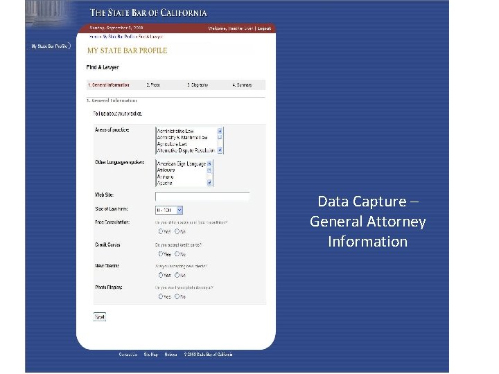 Data Capture – General Attorney Information 