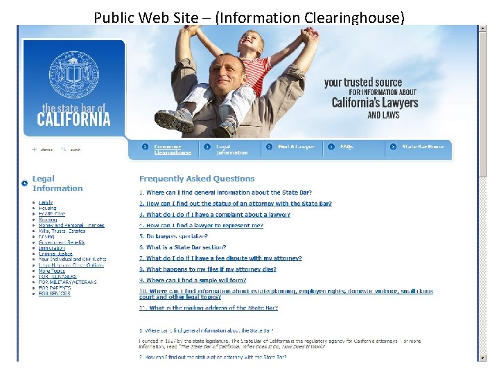 Public Web Site – (Information Clearinghouse) 