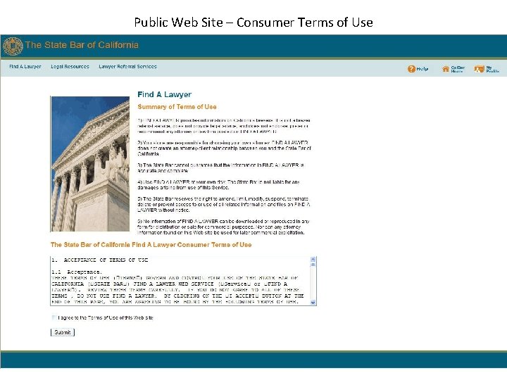 Public Web Site – Consumer Terms of Use 