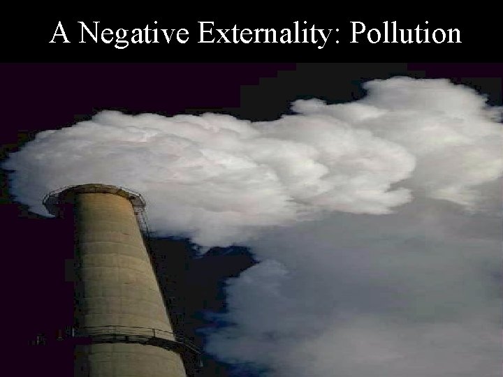 A Negative Externality: Pollution 
