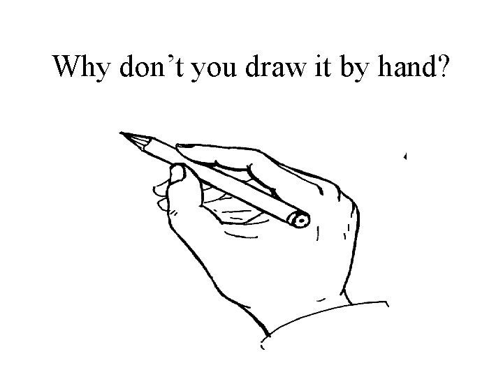 Why don’t you draw it by hand? 