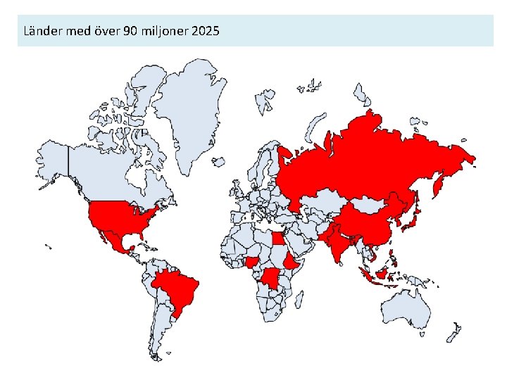 Länder med över 90 miljoner 2025 