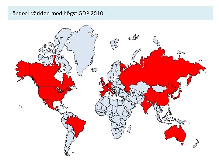 Länder i världen med högst GDP 2010 