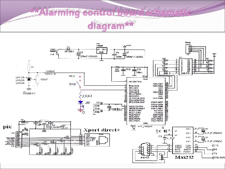 **Alarming control board schematic diagram** **Alarming control board schematic diagram**