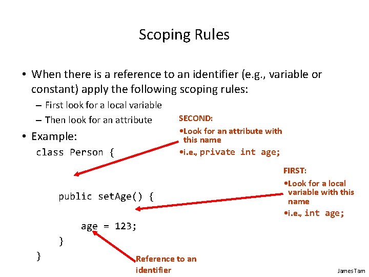 Scoping Rules • When there is a reference to an identifier (e. g. , Scoping Rules • When there is a reference to an identifier (e. g. ,