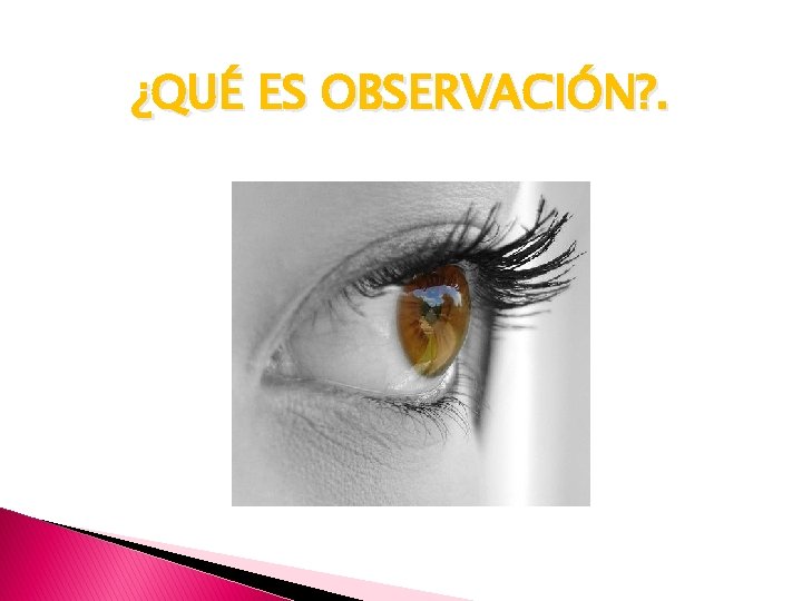 ¿QUÉ ES OBSERVACIÓN? . 