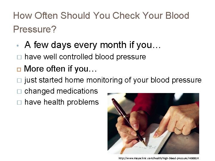 How Often Should You Check Your Blood Pressure? • A few days every month
