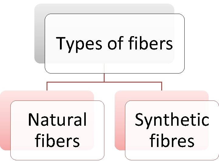 Types of fibers Natural fibers Synthetic fibres 