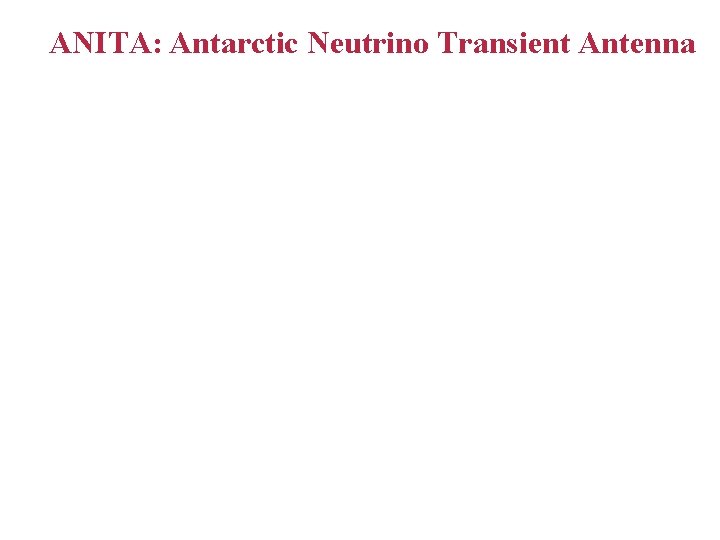 ANITA: Antarctic Neutrino Transient Antenna 