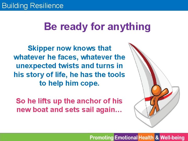 Building Resilience Be ready for anything Skipper now knows that whatever he faces, whatever