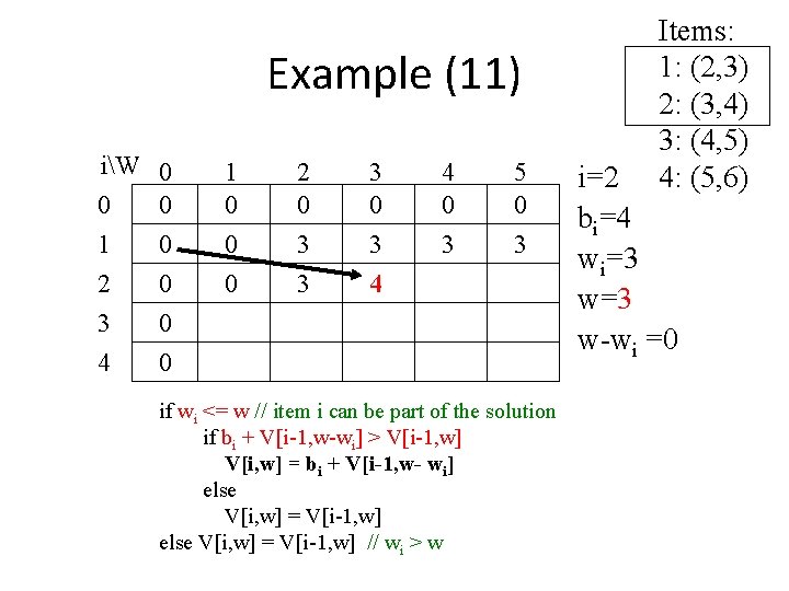 Example (11) iW 0 0 0 1 0 2 0 3 0 4 0