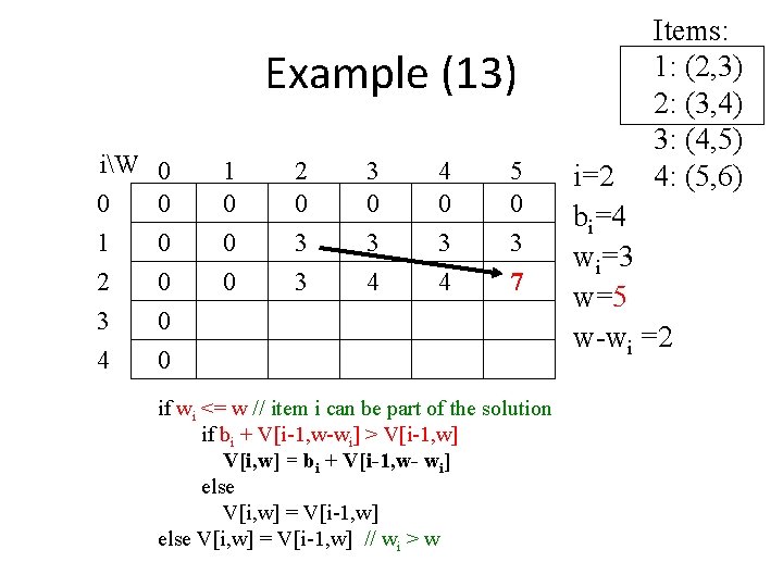 Example (13) iW 0 0 0 1 0 2 0 3 0 4 0