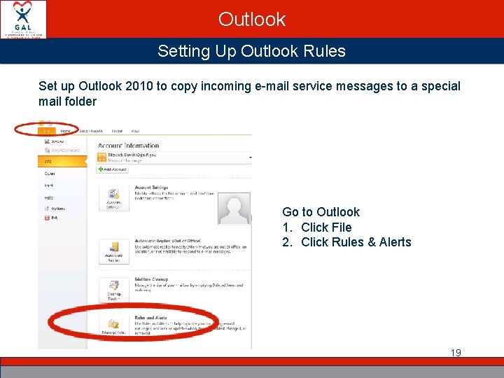 Outlook Setting Up Outlook Rules Set up Outlook 2010 to copy incoming e-mail service