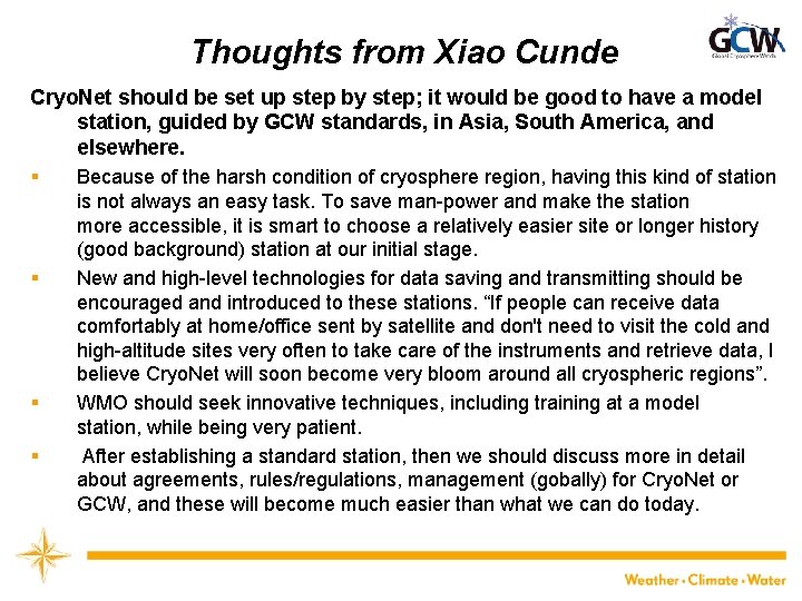 Thoughts from Xiao Cunde Cryo. Net should be set up step by step; it