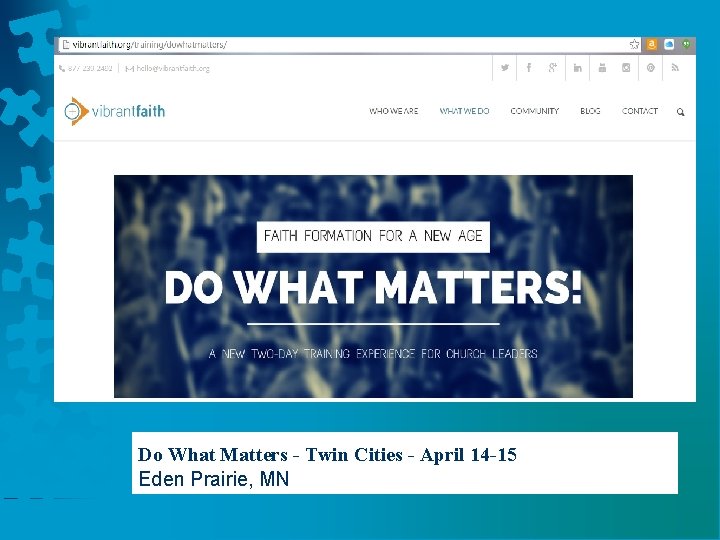 Do What Matters - Twin Cities - April 14 -15 Eden Prairie, MN 