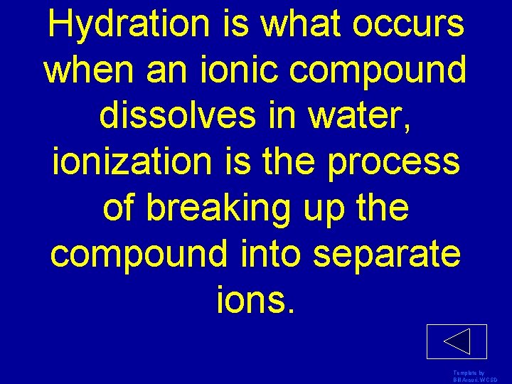 Hydration is what occurs when an ionic compound dissolves in water, ionization is the