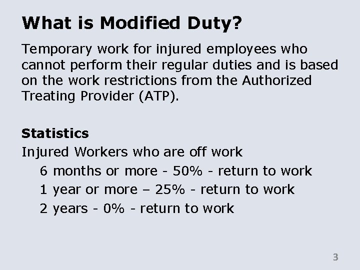 What is Modified Duty? Temporary work for injured employees who cannot perform their regular