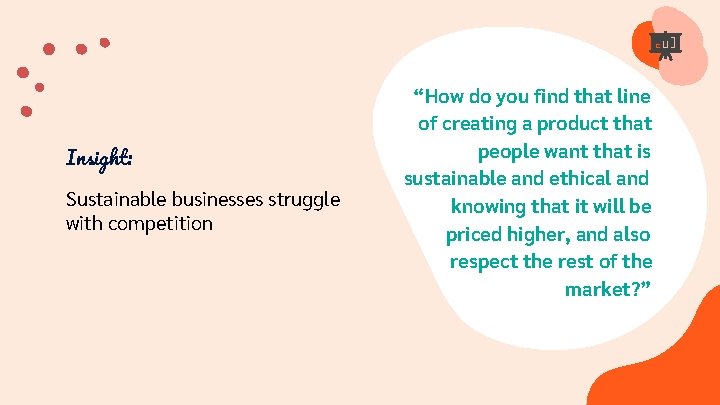 Insight: Sustainable businesses struggle with competition “How do you find that line of creating