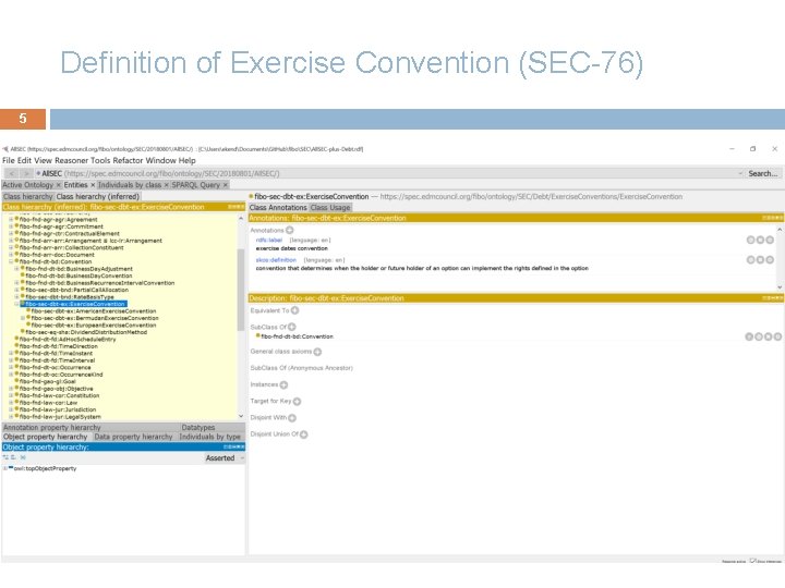 Definition of Exercise Convention (SEC-76) 5 