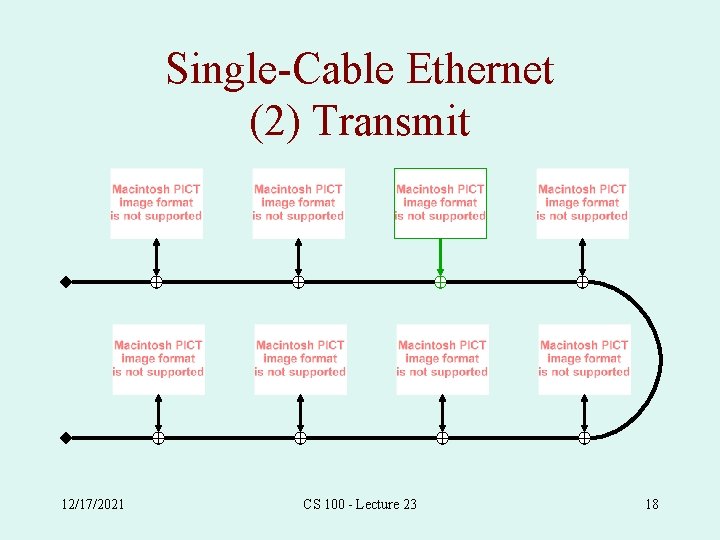 Single-Cable Ethernet (2) Transmit 12/17/2021 CS 100 - Lecture 23 18 