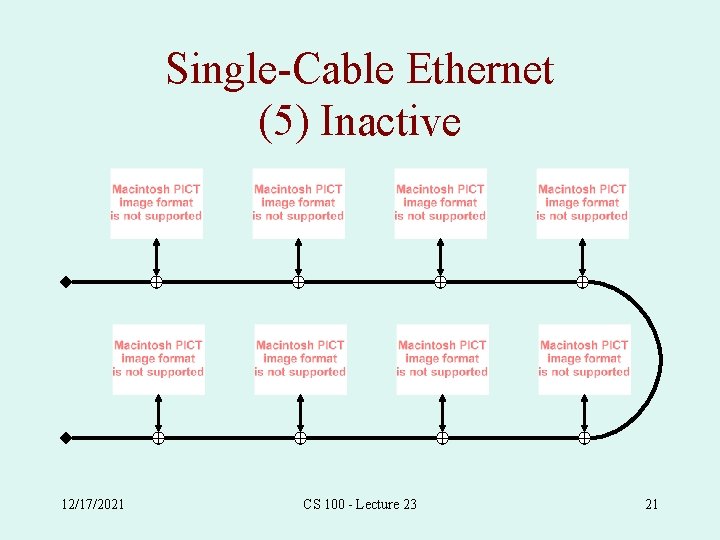 Single-Cable Ethernet (5) Inactive 12/17/2021 CS 100 - Lecture 23 21 