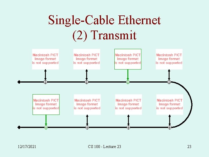 Single-Cable Ethernet (2) Transmit 12/17/2021 CS 100 - Lecture 23 23 