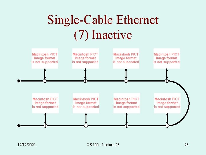 Single-Cable Ethernet (7) Inactive 12/17/2021 CS 100 - Lecture 23 28 