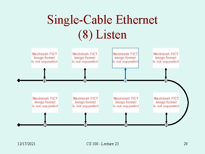 Single-Cable Ethernet (8) Listen 12/17/2021 CS 100 - Lecture 23 29 