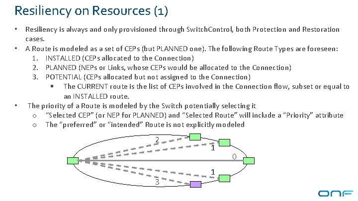 Resiliency on Resources (1) • • • Resiliency is always and only provisioned through