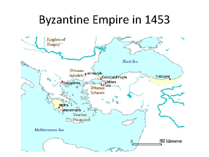 Byzantine Empire in 1453 