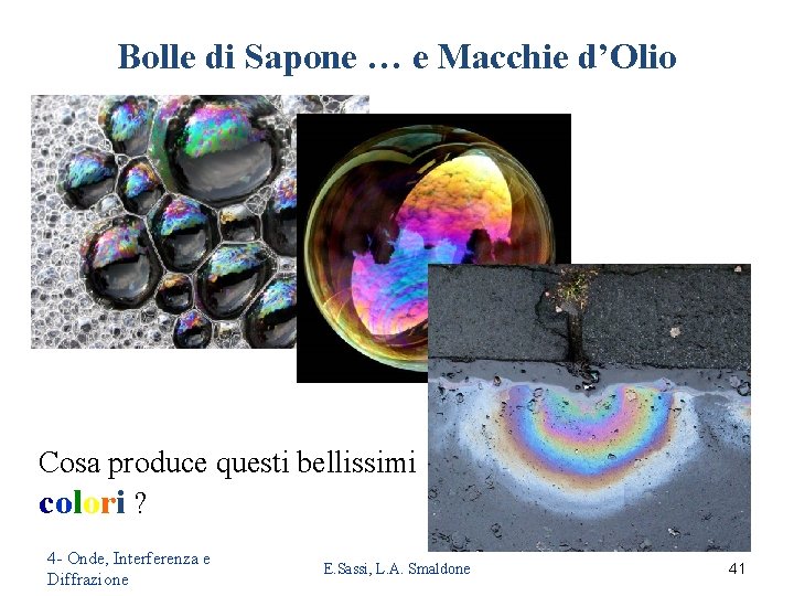 Bolle di Sapone … e Macchie d’Olio Cosa produce questi bellissimi colori ? 4