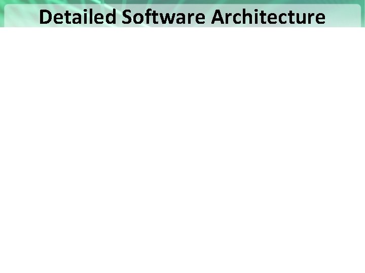 Detailed Software Architecture 