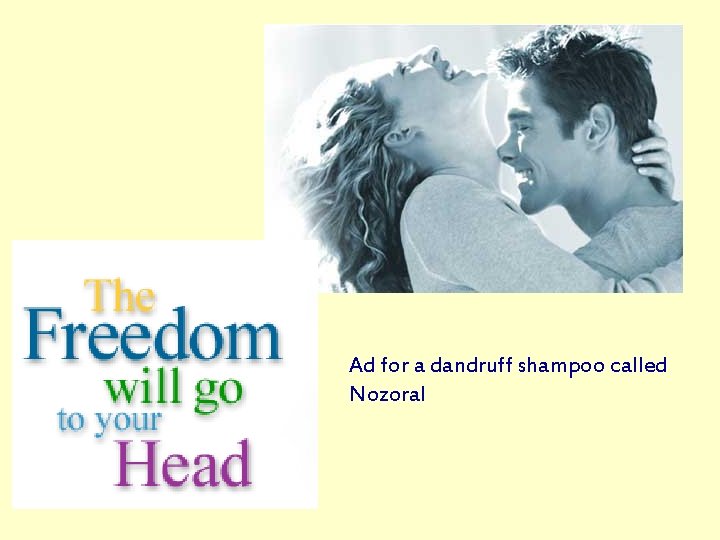 Ad for a dandruff shampoo called Nozoral 