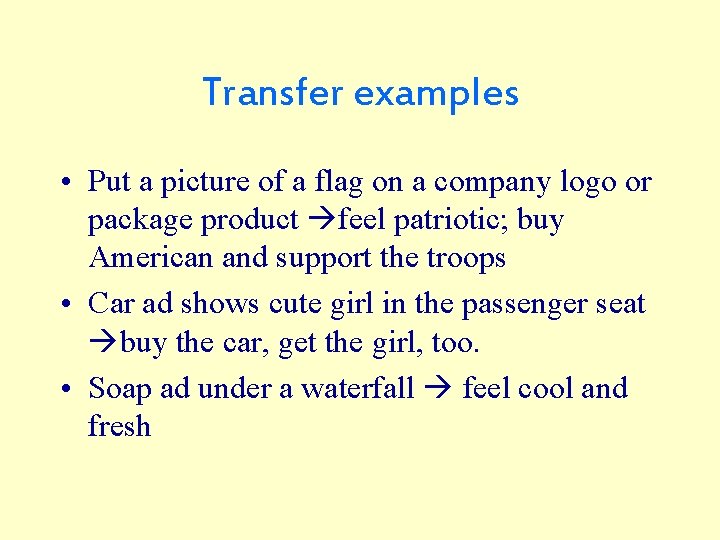 Transfer examples • Put a picture of a flag on a company logo or