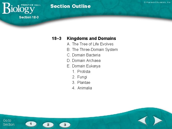 Section Outline Section 18 -3 18– 3 Kingdoms and Domains A. B. C. D.