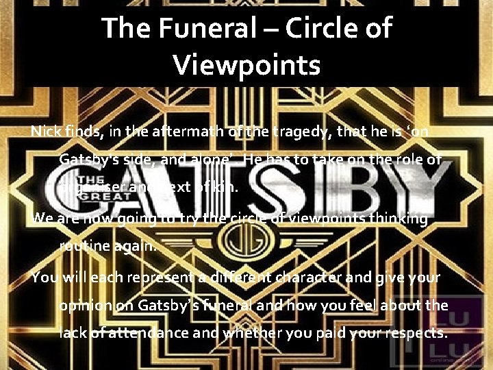 Chapter Nine Summary Gatsbys funeral take place with